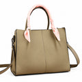 Leather Fashionable Tote on a white background