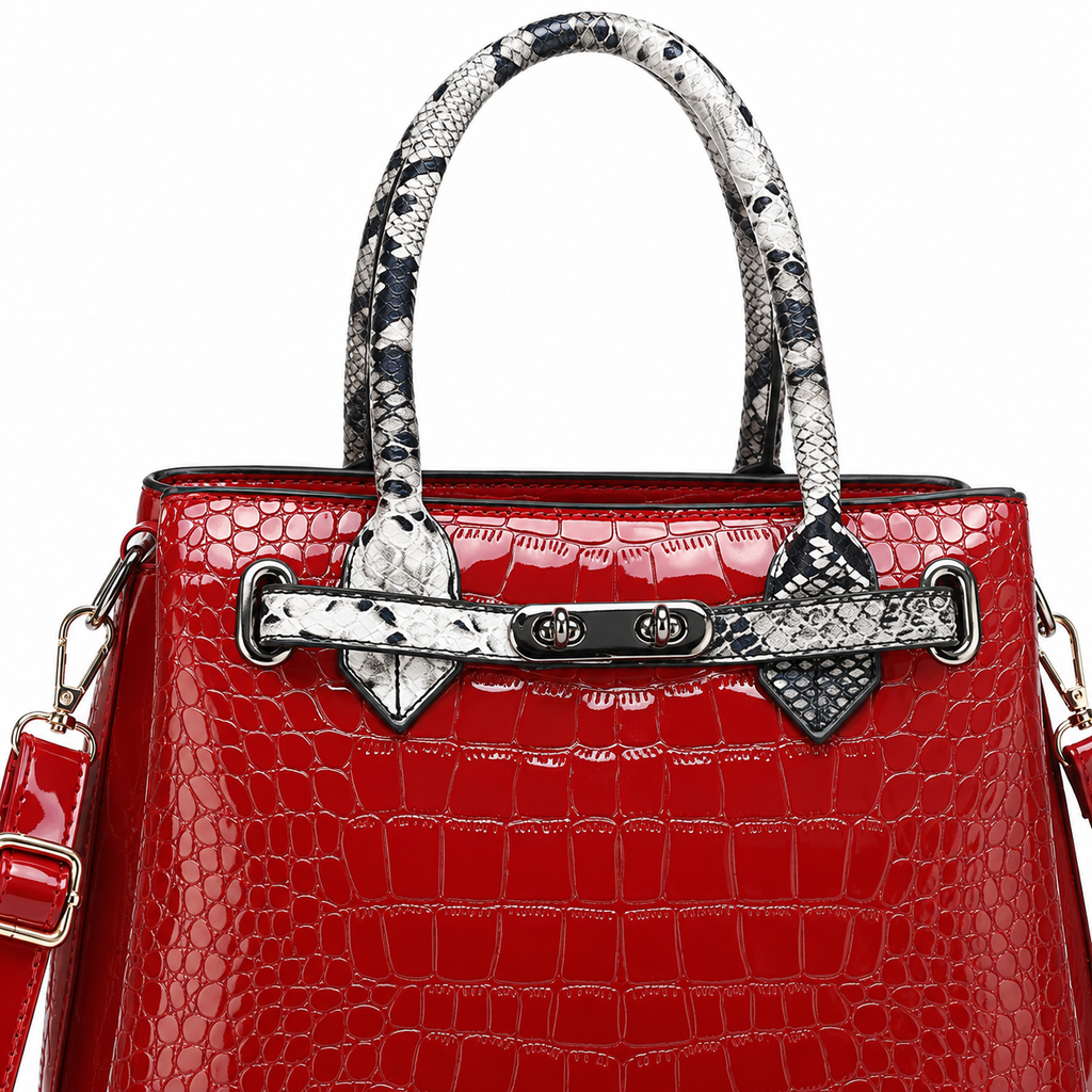 Geometric Handbag — Red / Single pack — supplemental product view