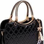 Lingge Shoulder Bag — Black — detail view