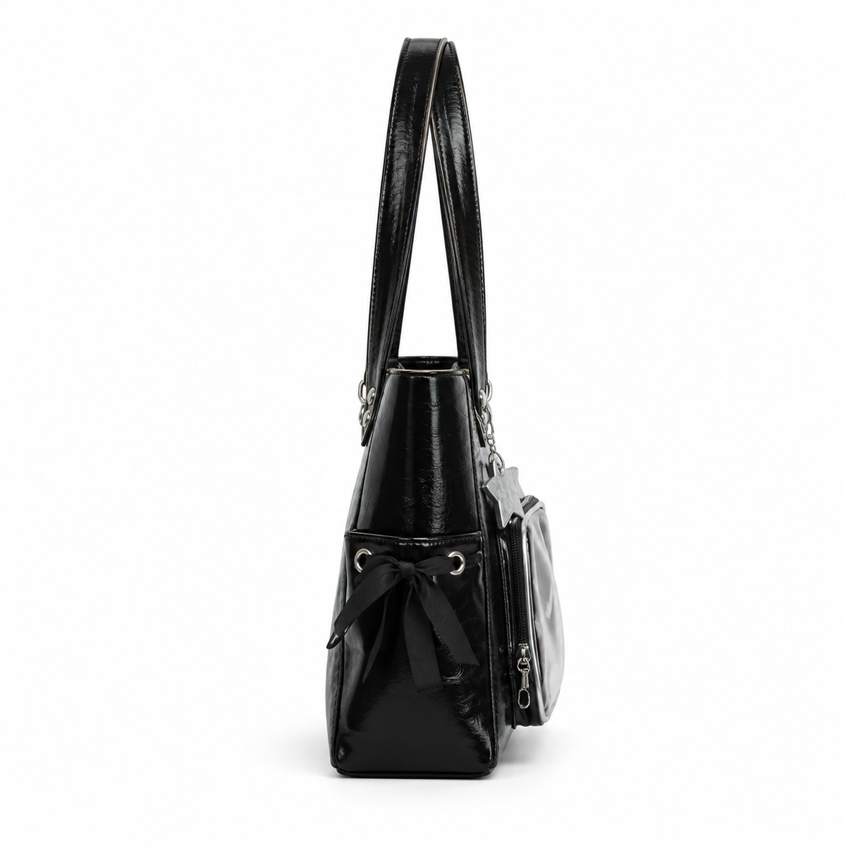 Clear Pocket Tote — side profile