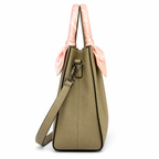 Leather Fashionable Tote — side profile