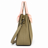 Leather Fashionable Tote — side profile